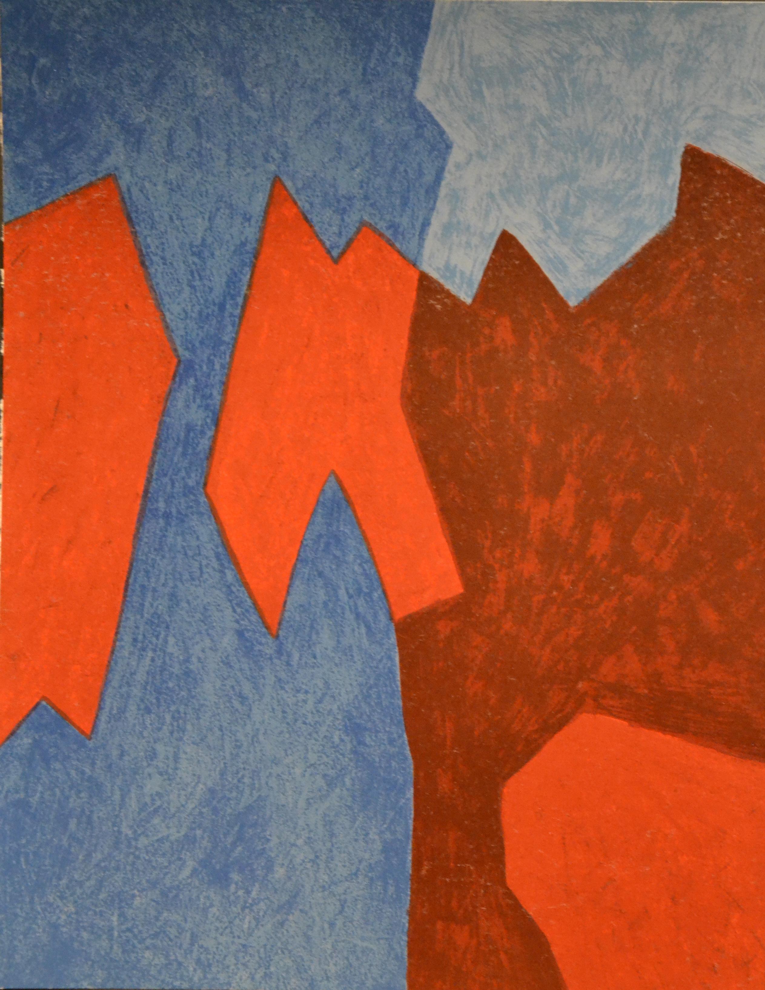 Blu And Red Composition is an original colored lithograph realized in 1968 by Serge Poliakoff.

Original lithograph (6 passages in color, Mourlot workshop) on thick paper.


Good condition.

This original Poliakoff lithograph was issued in 1968 for