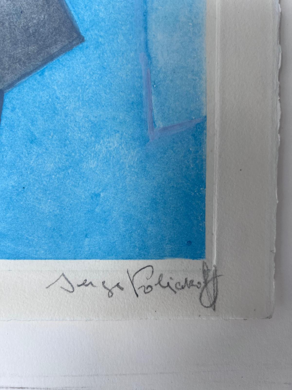 Blue composition XXIV For Sale 1