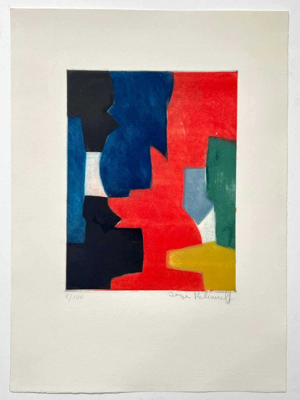 Composition bleu, rouge, vert et noir III - Print de Serge Poliakoff