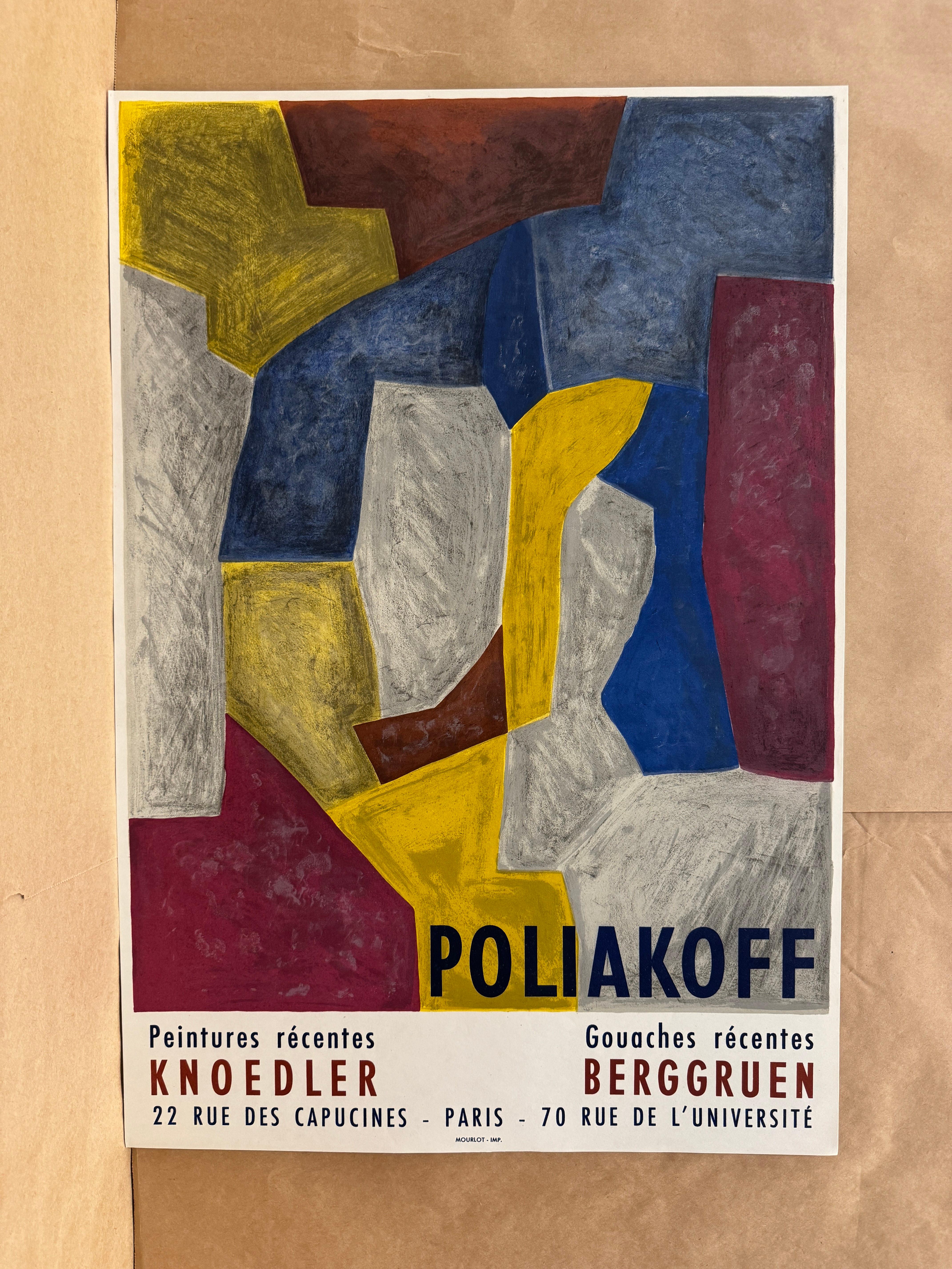 Artistics : Serge Poliakoff

Moyen : Affiche lithographique originale, 1959

Dimensions : 26.25 x 18 in, 67.3 x 45.7 cm

Papier poster classique - parfait état A+

Cette rare et belle affiche lithographique originale en 10 couleurs a été créée pour