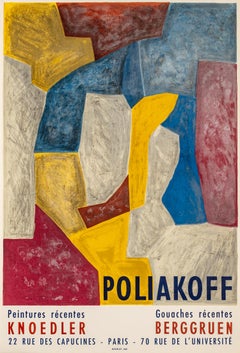 Composition carmin, jaune, grise et bleue - Knoedler  Berggruen by S. Poliakoff