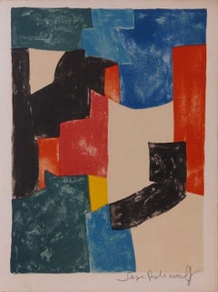 Composition in black, blue and red 37 