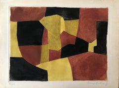 Composition en noir, jaune et rouge X