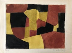 Composizione in nero, giallo e rosso X