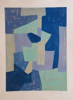 Composition in blue and green L36