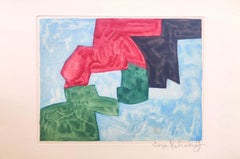 Composition in Blue, Black, Red and Green XVIII