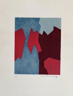 Composición en rojo y azul L68