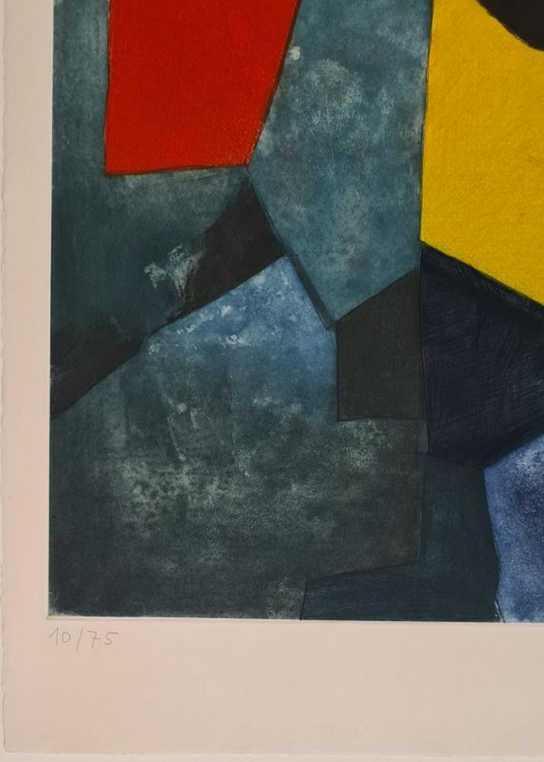 Composition in Red, Green and Blue  - Abstract Print by Serge Poliakoff