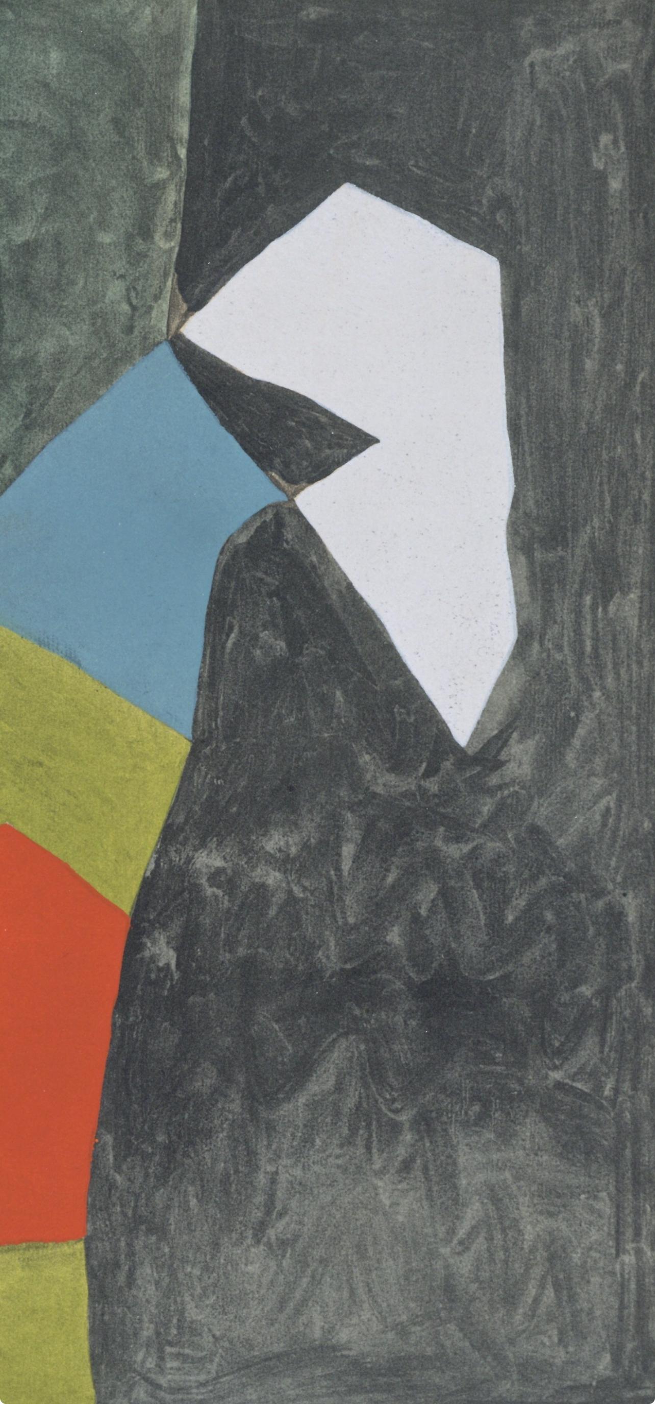 Composition, Société internationale d'art XXe siècle - Gray Landscape Print by Serge Poliakoff