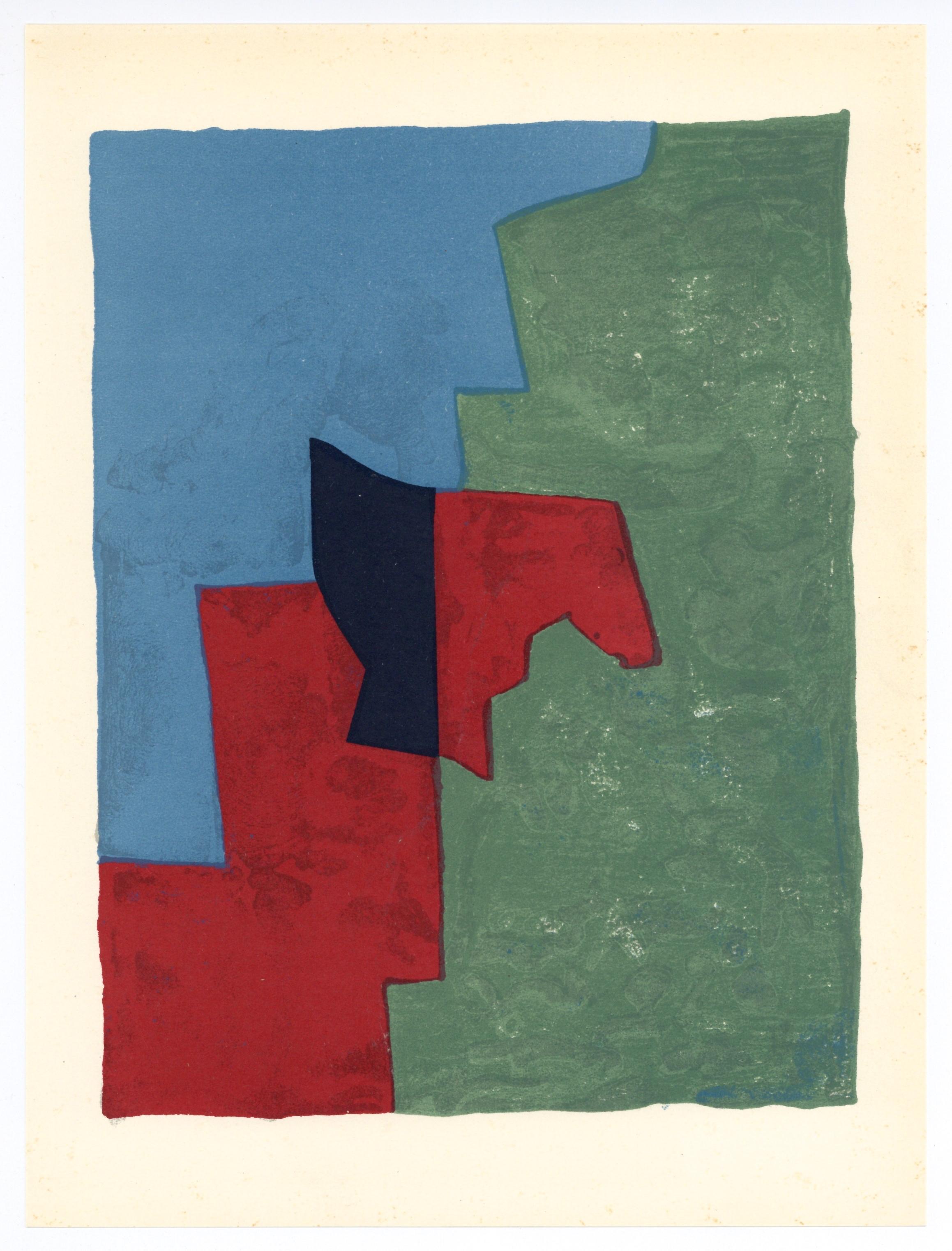 Poliakoff, Composition rouge, verte (Poliakoff/Schneider 32), XXe Siècle (after) For Sale 1