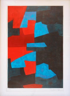 Red, blue and black composition 72