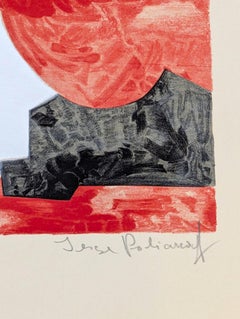 Red, white and black composition L42