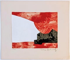 Red, white and black composition L42