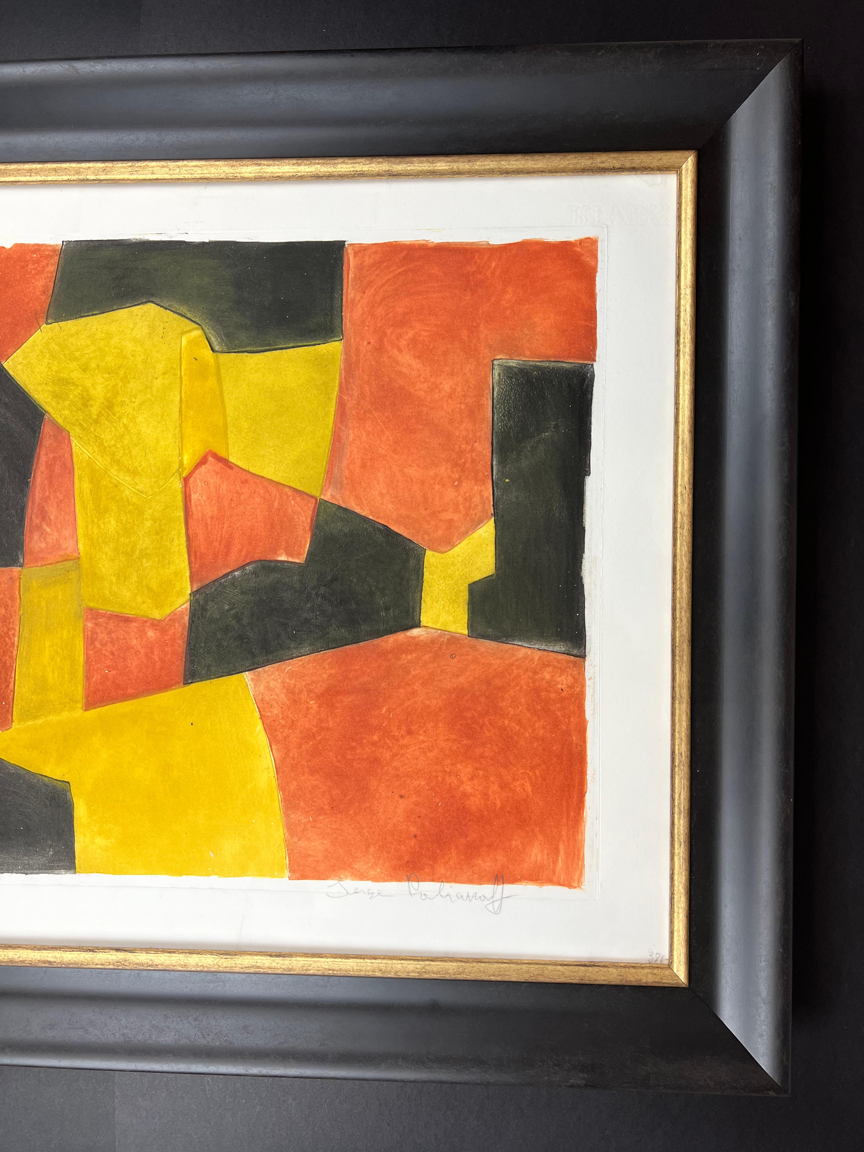 Serge Poliakoff ( 1900 – 1969 ) – hand-signed etching and aquatint on Rives 1962 For Sale 8
