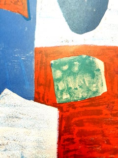 Colorful Abstract Composition - Lithograph