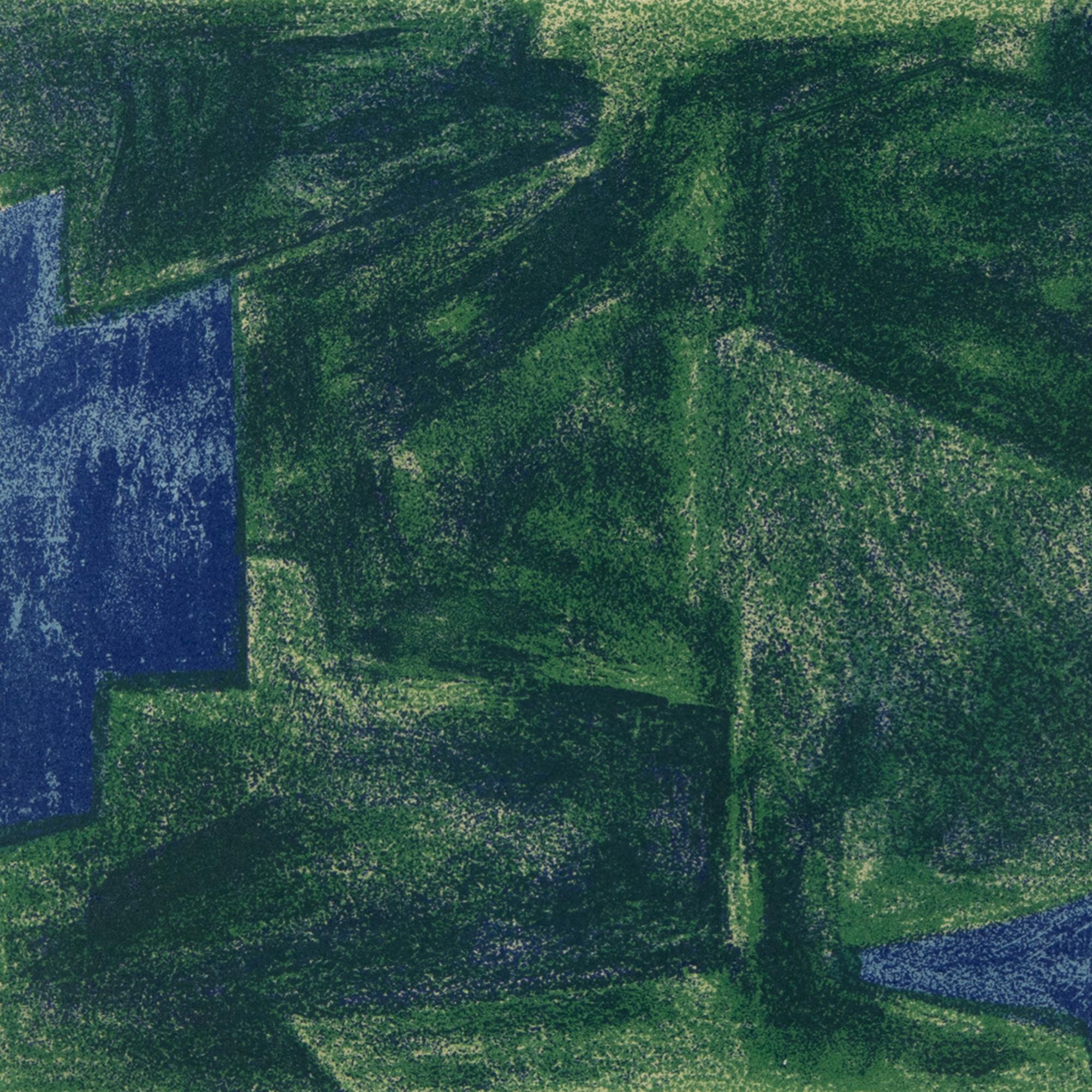 Serge Poliakoff, Composition Bleu et Verte: litografia firmata del 1963 in vendita 5