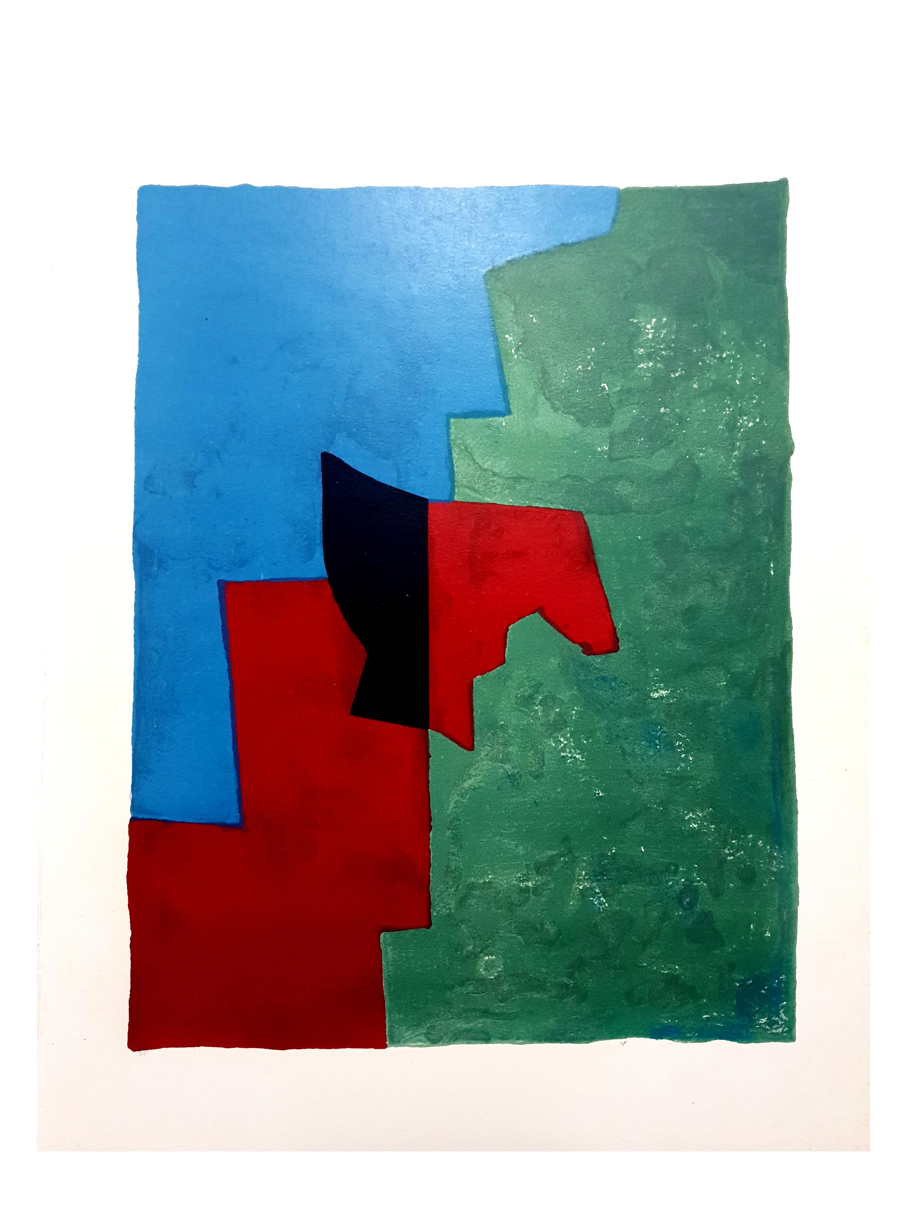 Serge Poliakoff - Original Abstract Composition - Lithograph For Sale 2