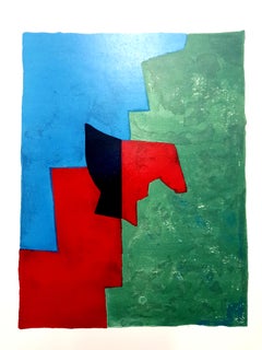 Serge Poliakoff – Original abstrakte Komposition – Lithographie