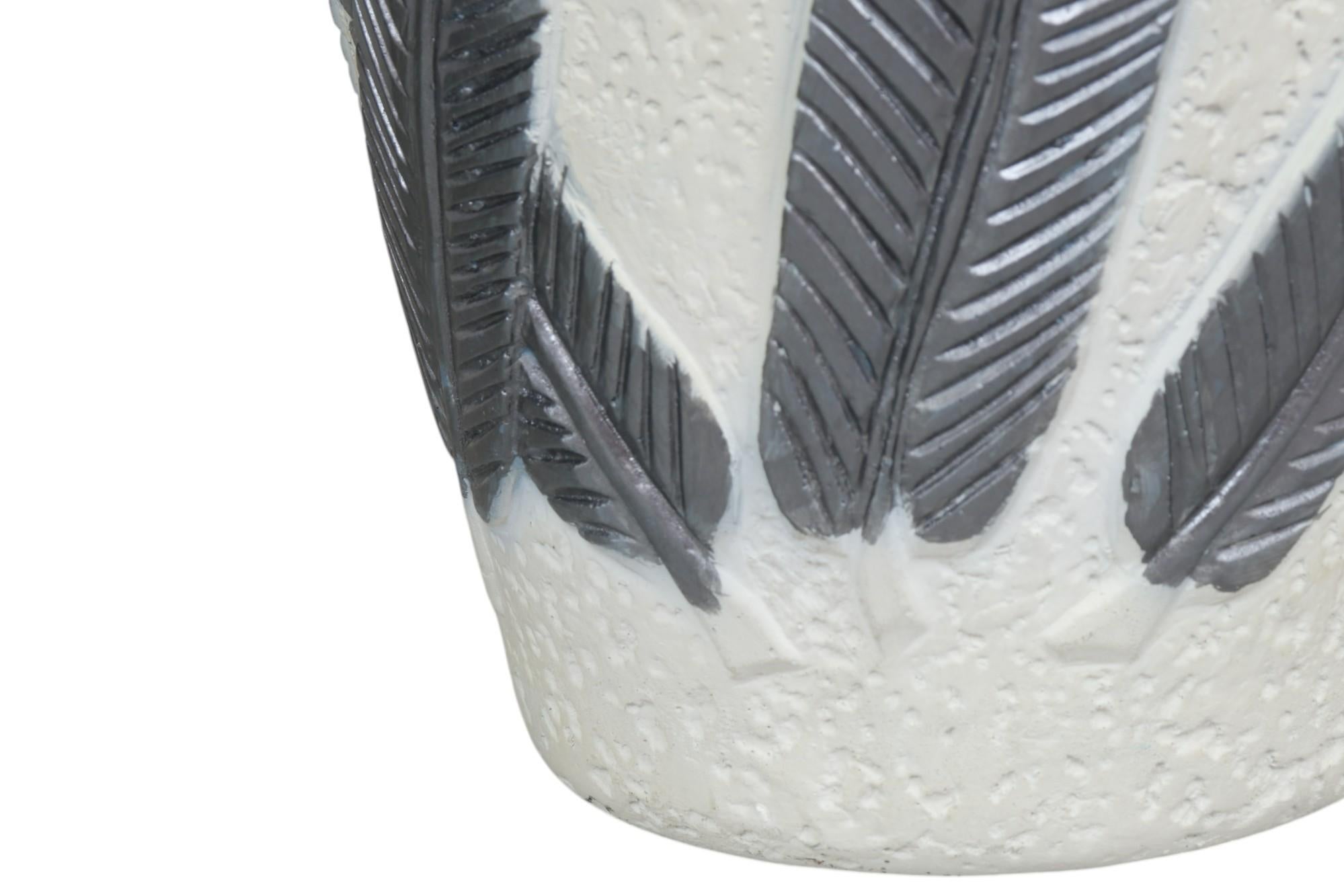 Plaster Serge Roche Attr. Banana Leaf Table Lamps, a Pair For Sale