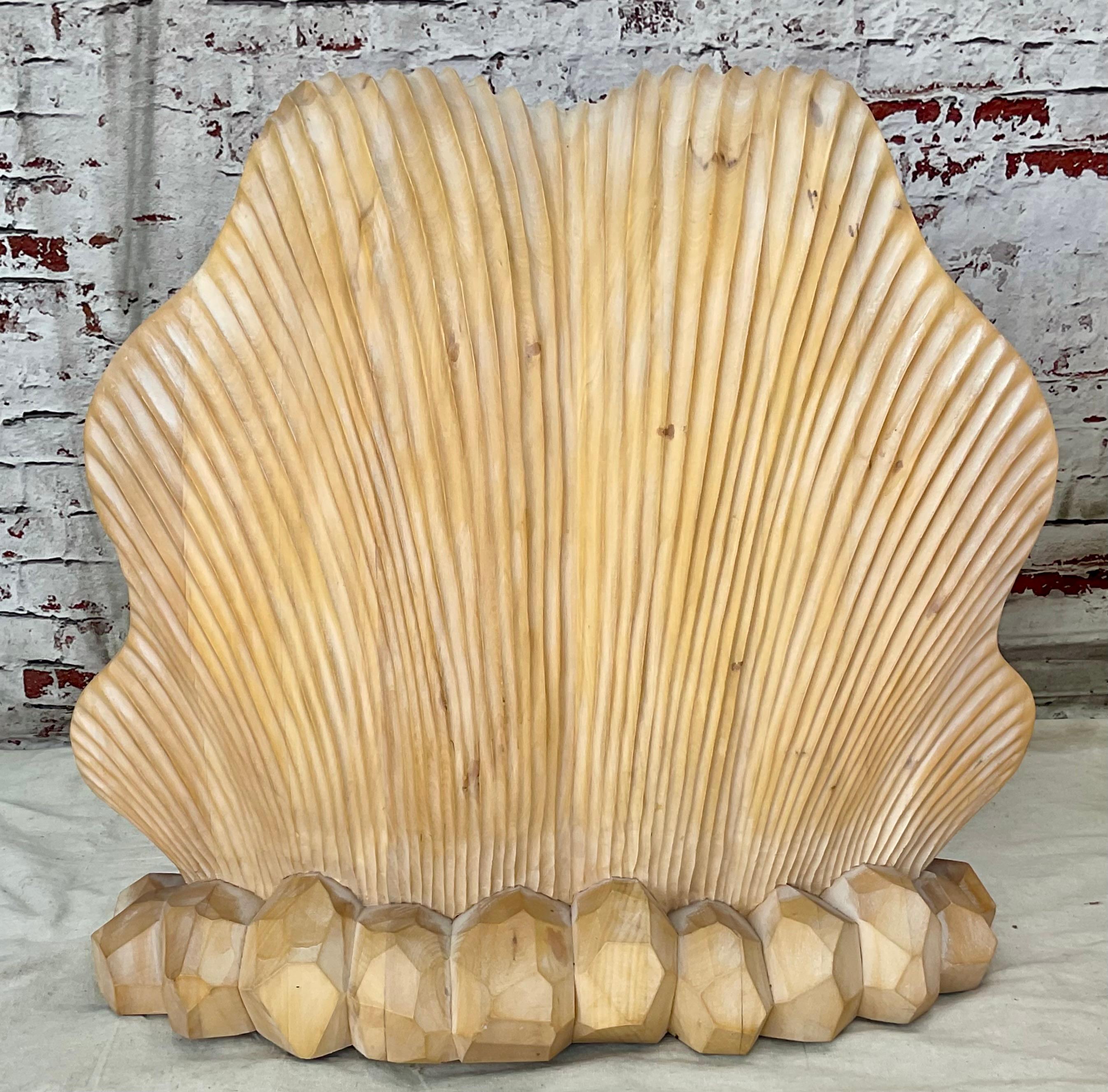 20th Century Serge Roche Carved Sea Shell Double Base Dining Table Attributed