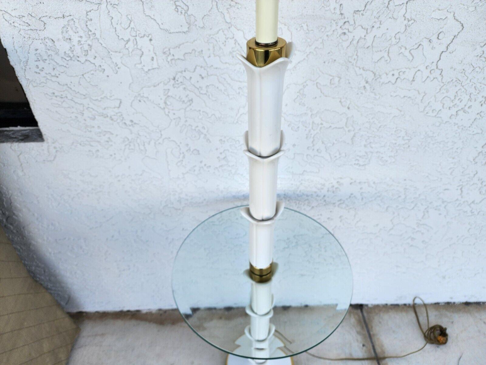 Serge Roche Glazed Ceramic Table Floor Lamp White For Sale 3