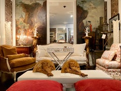 Serge Roche Pair of Gilt Plaster Columns, Mid-Century Modern