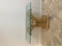 Serge Roche Palm Console with Glass Top