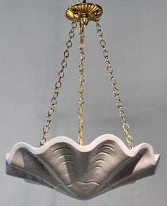 Serge Roche, plafonnier suspendu à forme de coquillage, années 1960