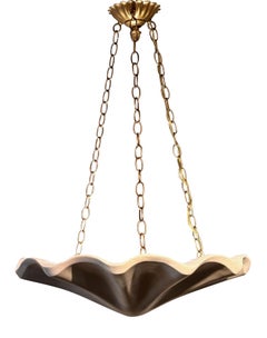 Serge Roche Shell Form Ceiling Pendant Light Fixture, 1960's