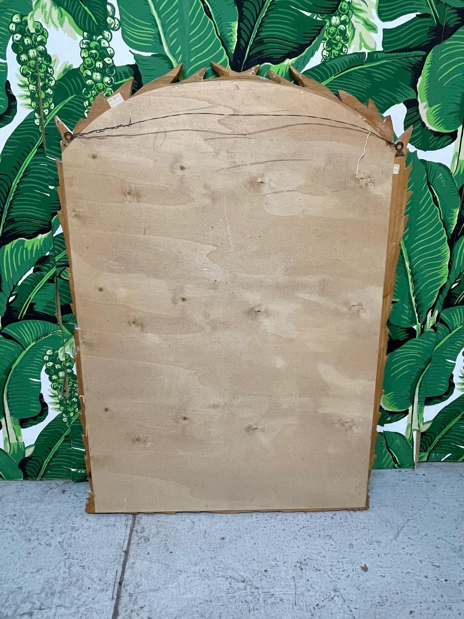 Hollywood Regency Serge Roche Style Palm Frond Mirror