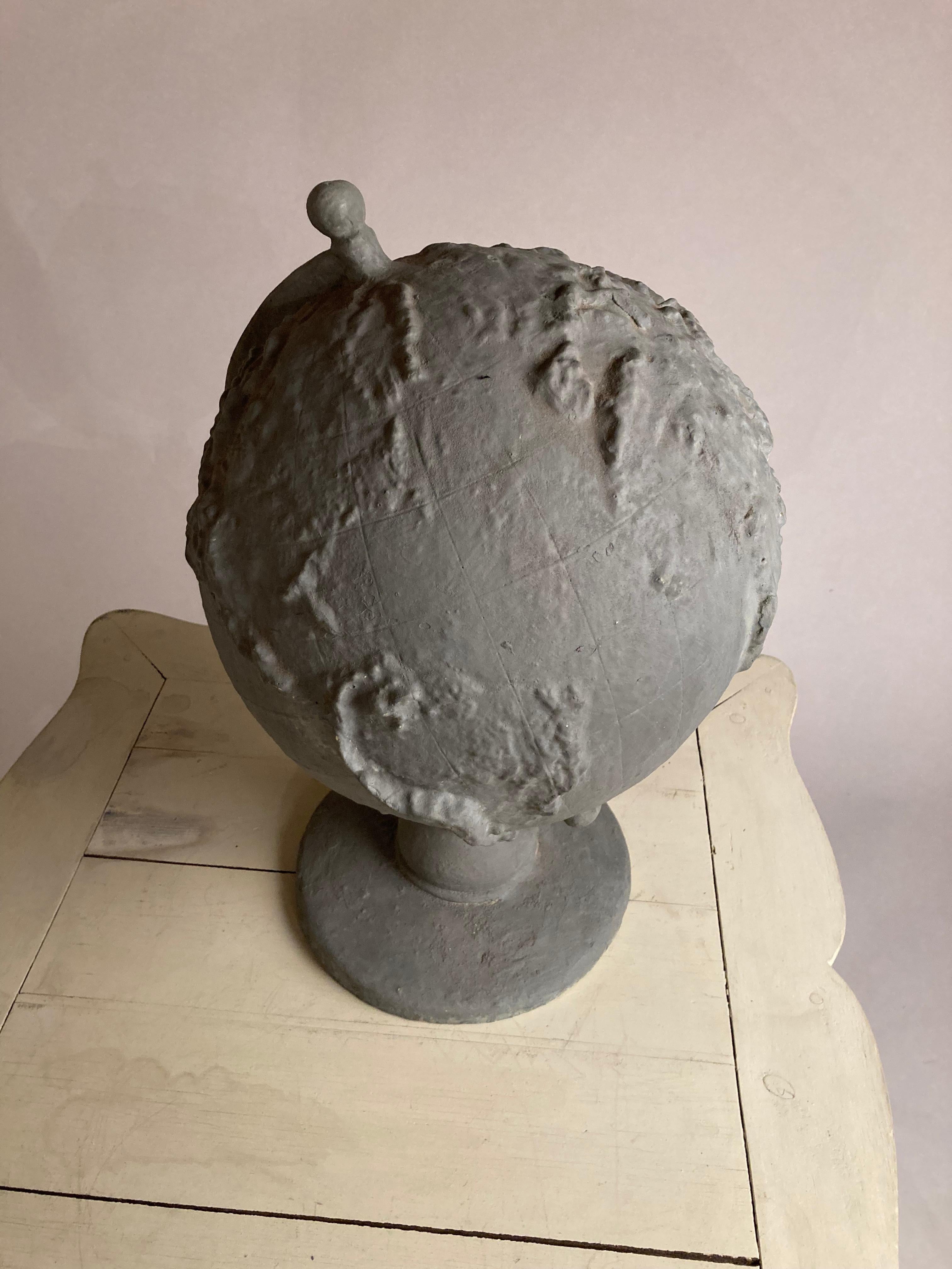 Serge Roche Style Painted Plaster Globe of the Earth 4