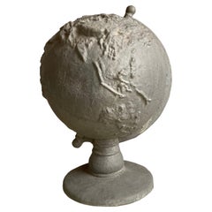 Serge Roche Style Painted Plaster Globe of the Earth
