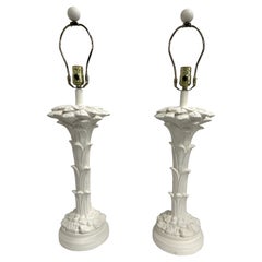 Lampes plâtre de style Serge Roche