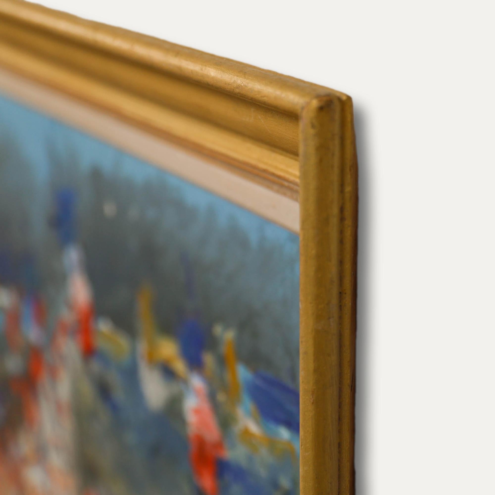 Serge Sauvage - Framed 20th Century Oil, Bastille Day 4