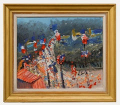 Serge Sauvage - Framed 20th Century Oil, Bastille Day