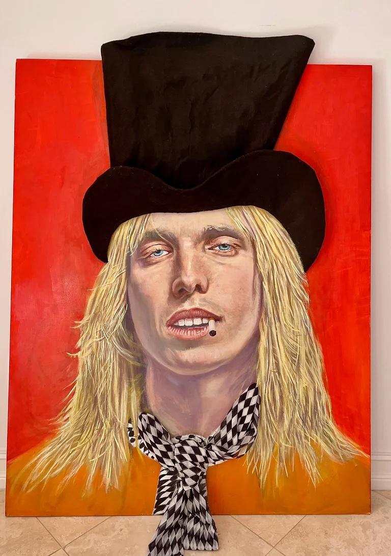 Serge Strosberg Portrait Painting - Smoking Tom Petty