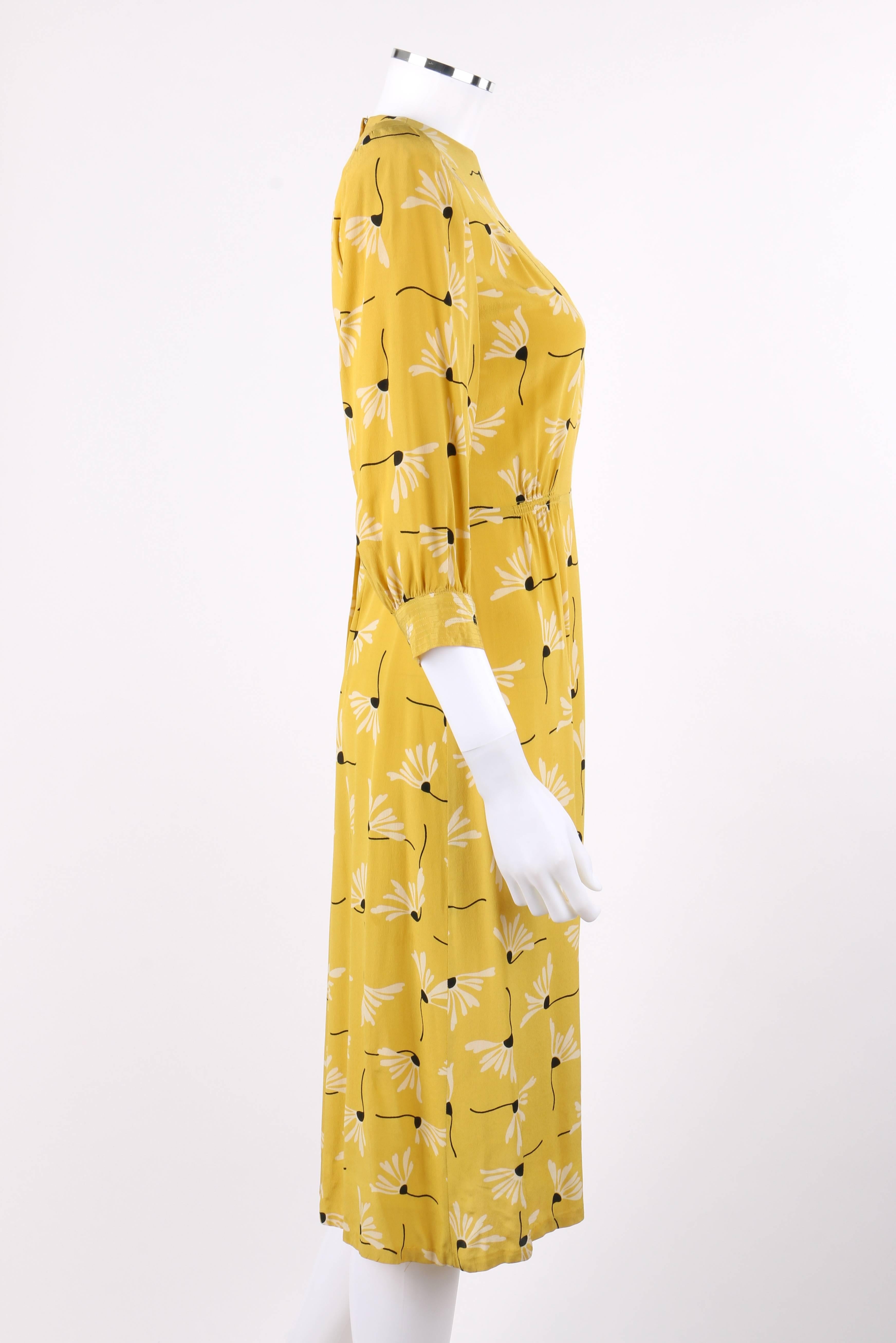 1940s yellow dress