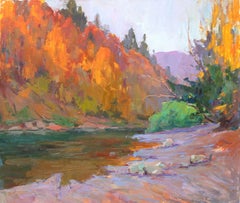harmonie d'automne, peinture, huile sur toile