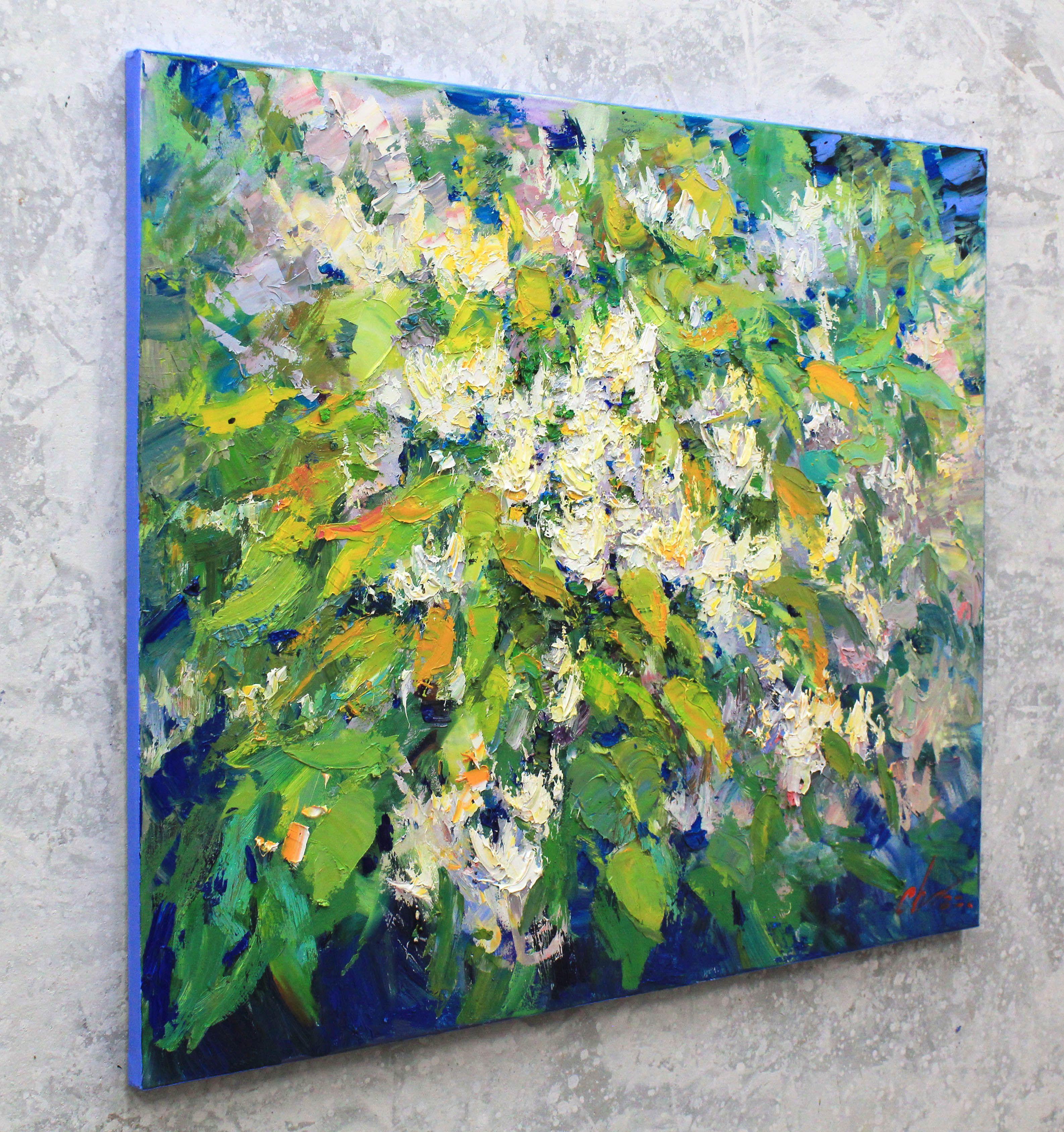 Blooming tree, Painting, Oil on Canvas For Sale 1