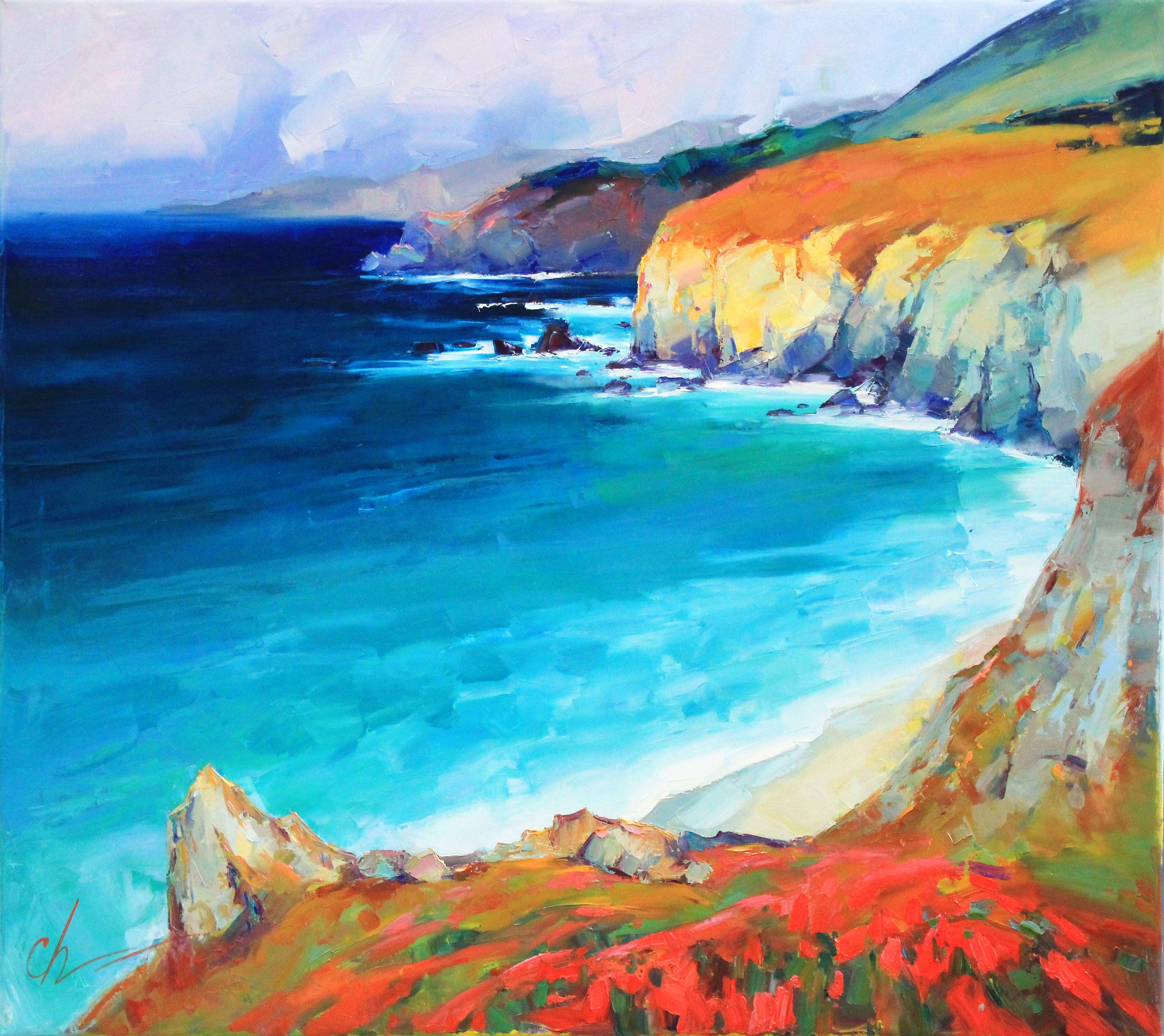 The Original oil painting is an example of ocean art, showcasing the beauty and power of the sea. It was created using the technique of oil painting, which allows the artist to use vivid colors and create texture on the canvas. The impasto painting