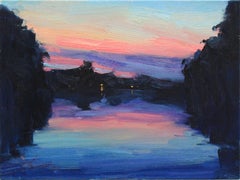 Am Ende des Tages und am Beginn der Nacht, Gemälde, Öl auf Leinwand