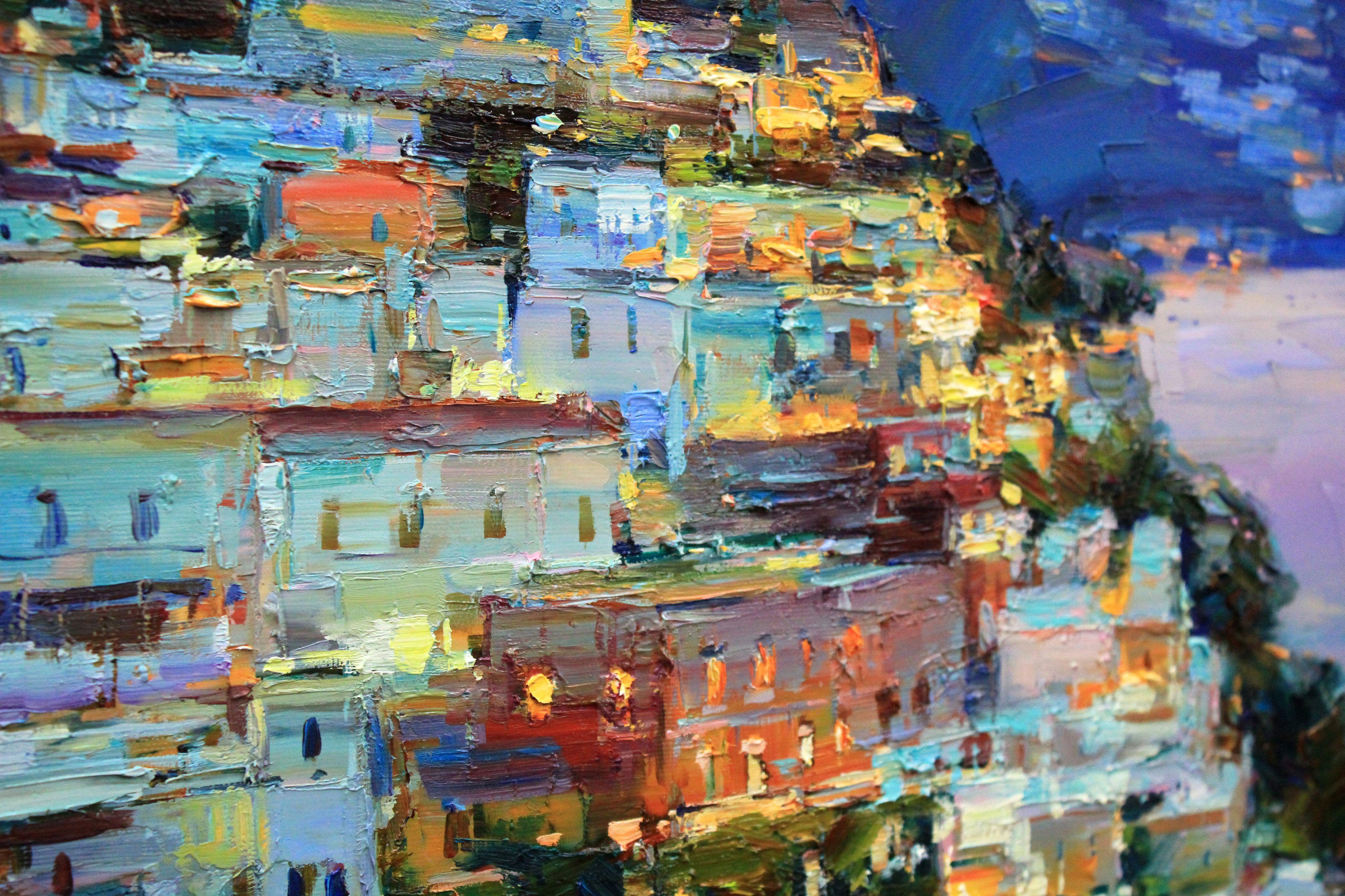 COSTA DI AMALFI SERALE, Pittura, Olio su tela 1