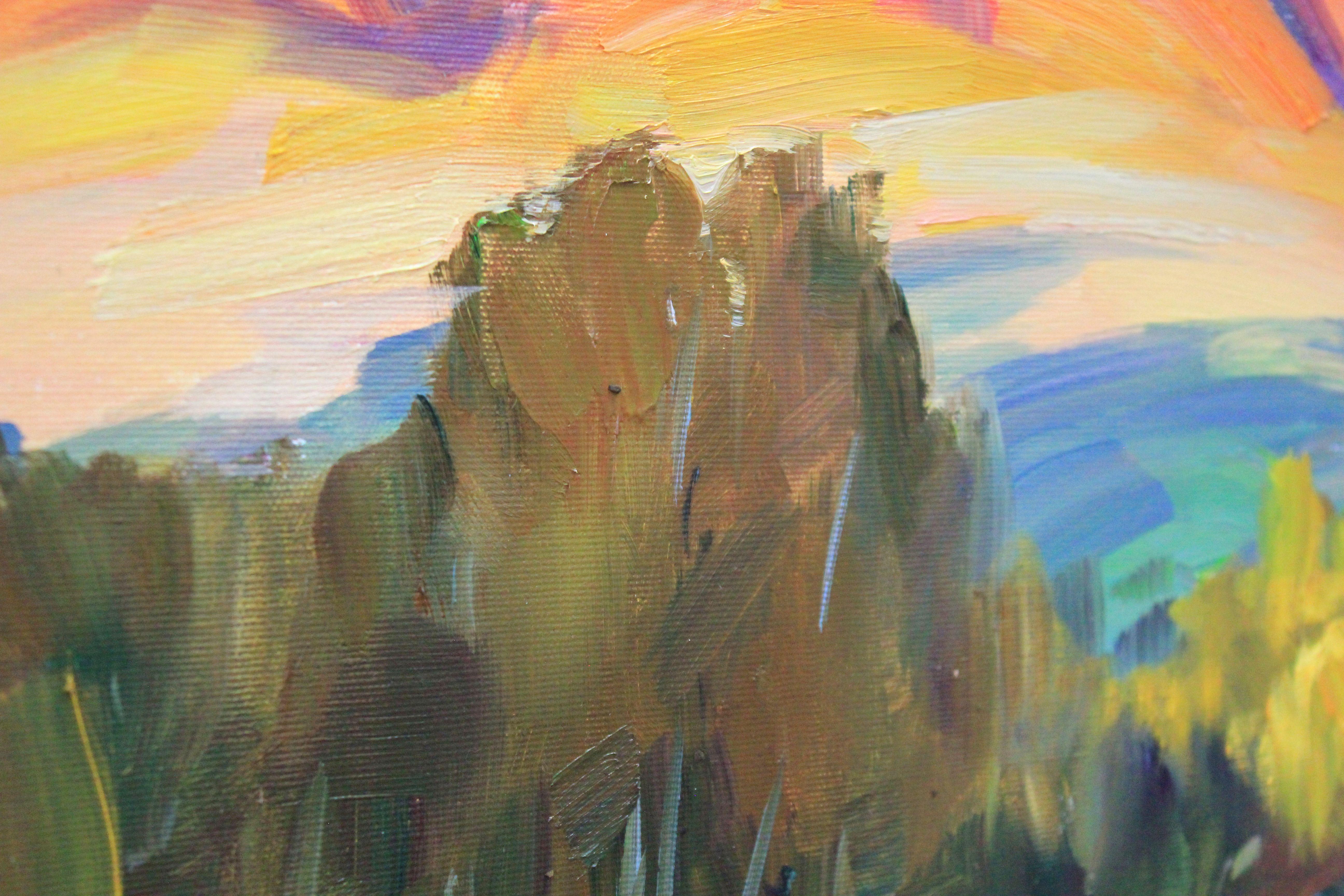 Evening glow #1, Painting, Oil on Canvas For Sale 3