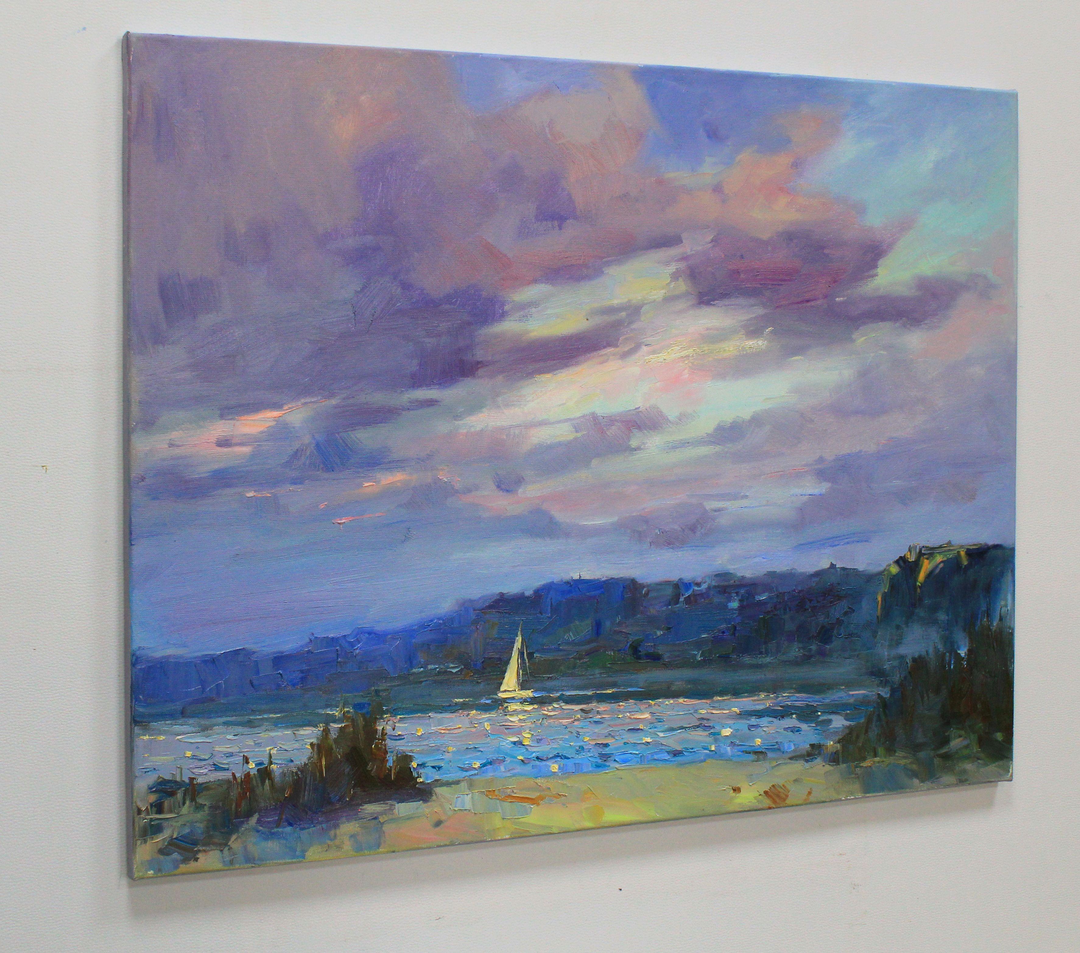Abendinspiration, Gemälde, Öl auf Leinwand (Impressionismus), Painting, von Sergei Chernyakovsky