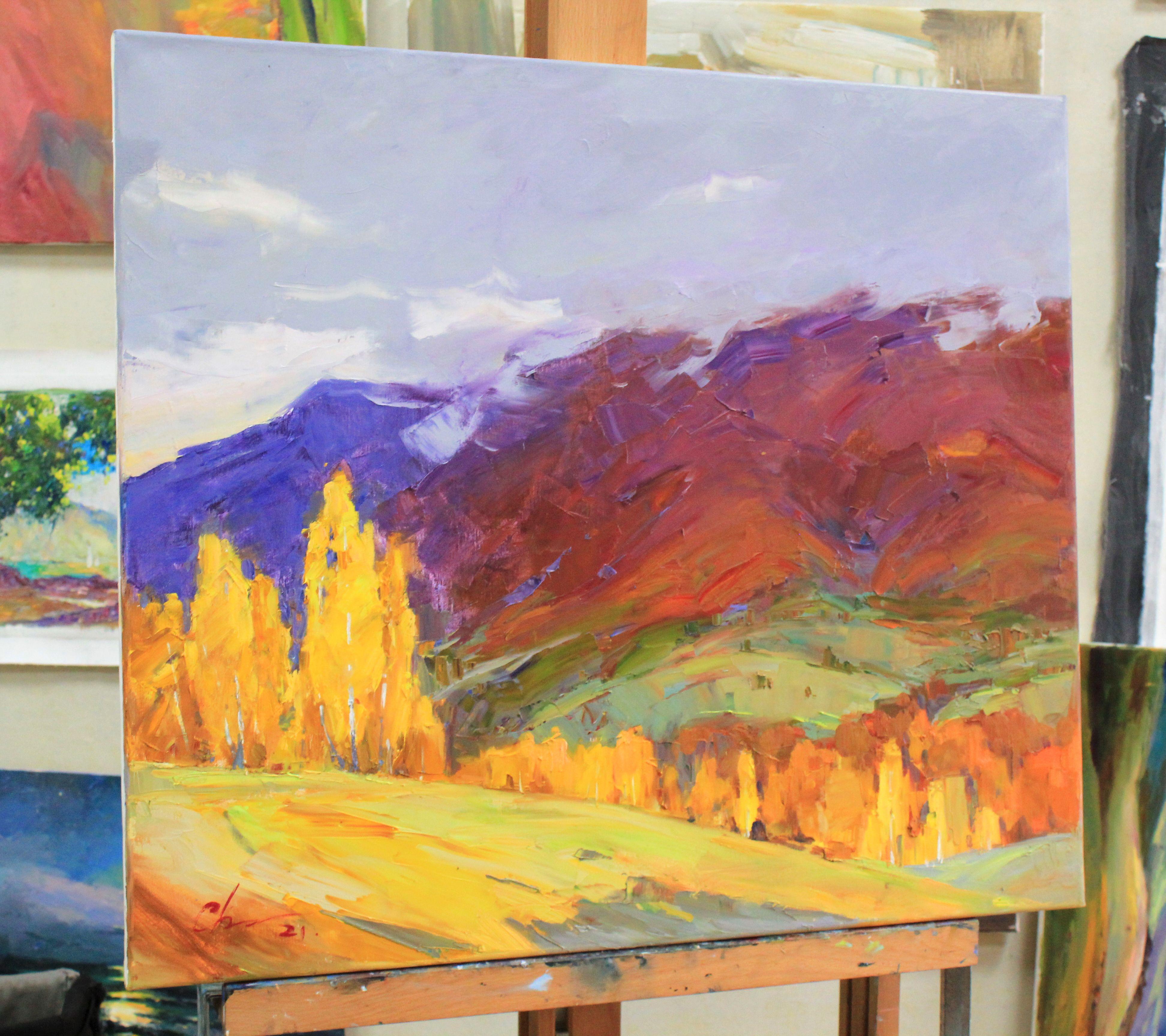 Goldener Glanz, Gemälde, Öl auf Leinwand (Impressionismus), Painting, von Sergei Chernyakovsky