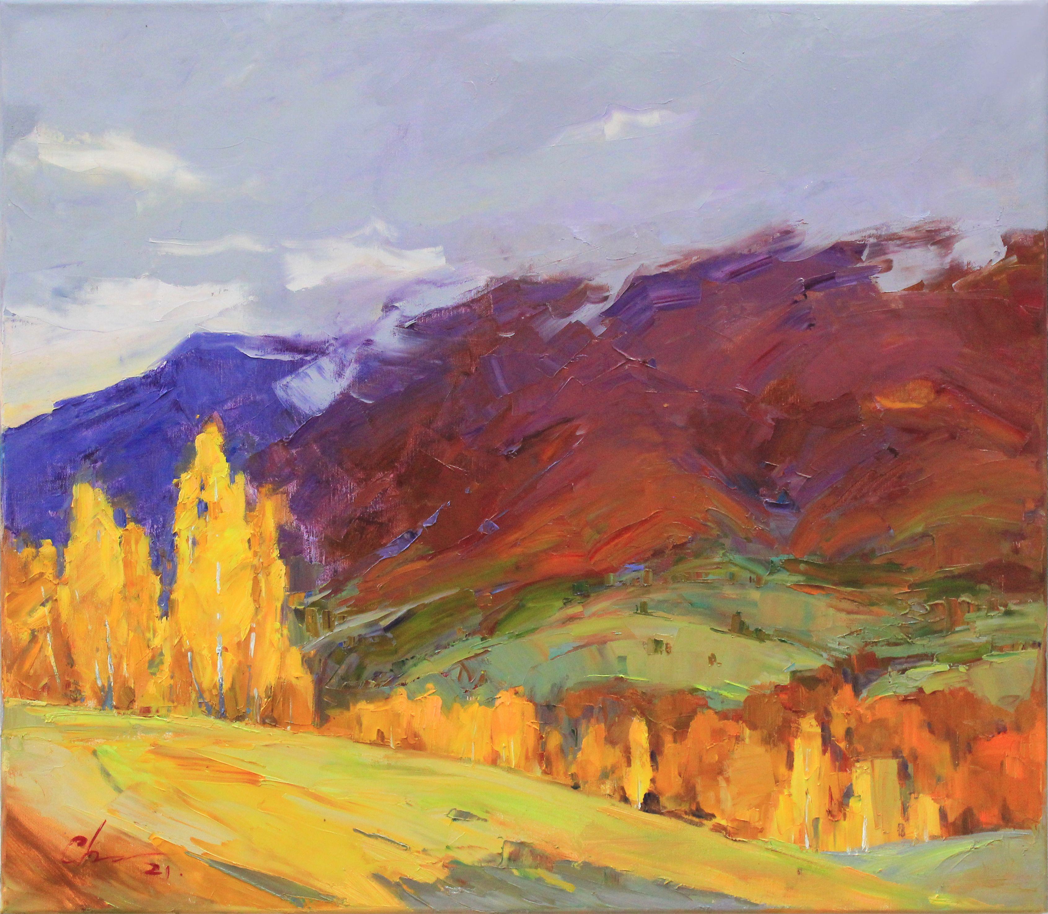 Goldener Glanz, Gemälde, Öl auf Leinwand