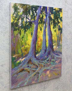 In the shade of trees, Painting, Oil on Canvas