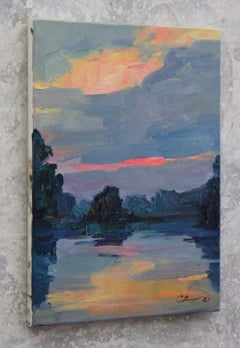 Last ray of sun, Painting, Oil on Canvas