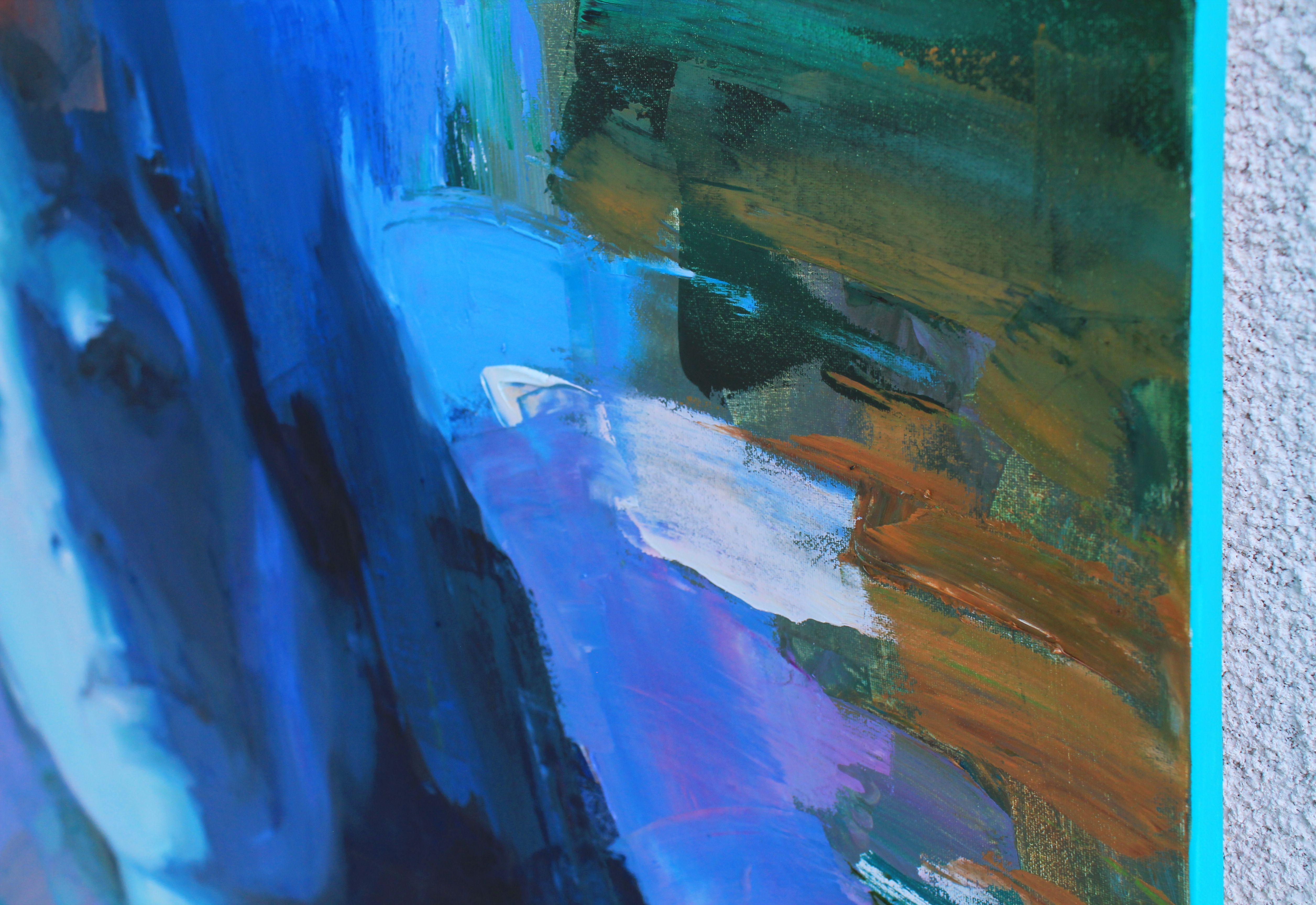 In this painting I combine classical realism with abstract art.  The painting 