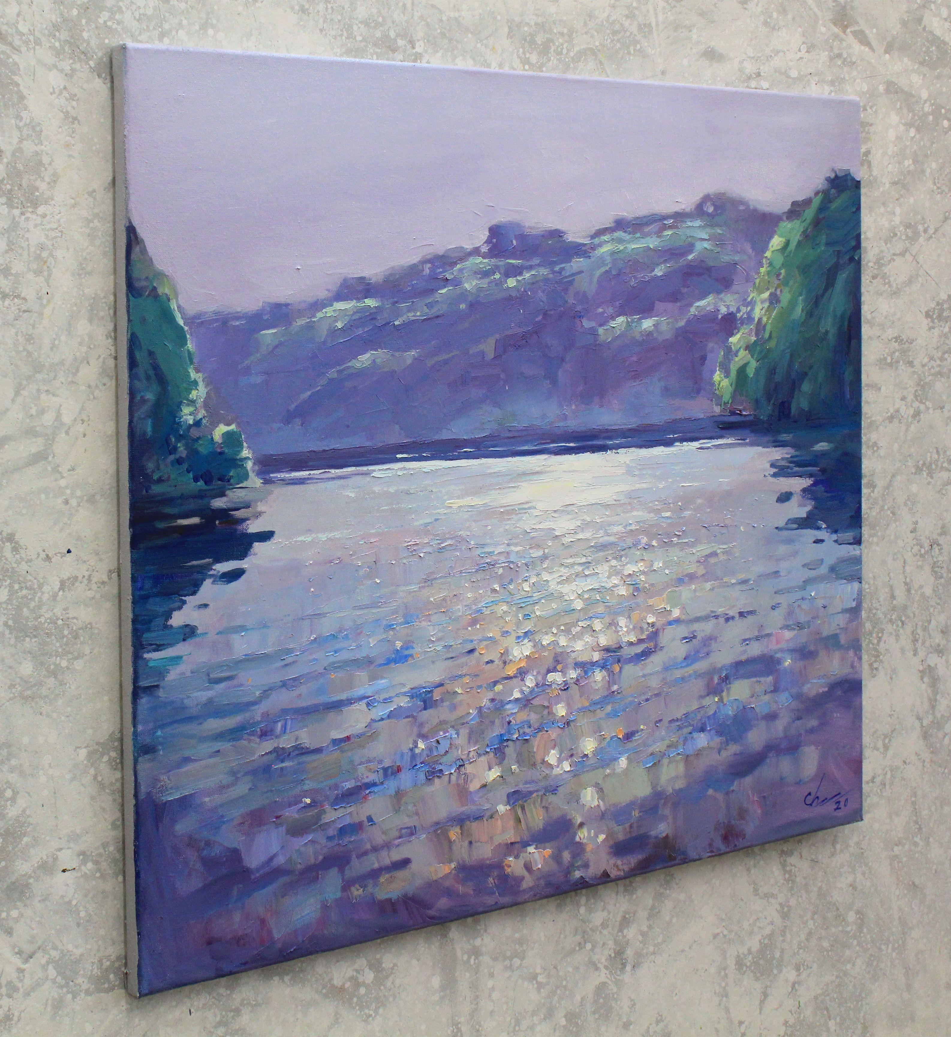 Morning glow, Painting, Oil on Canvas For Sale 2